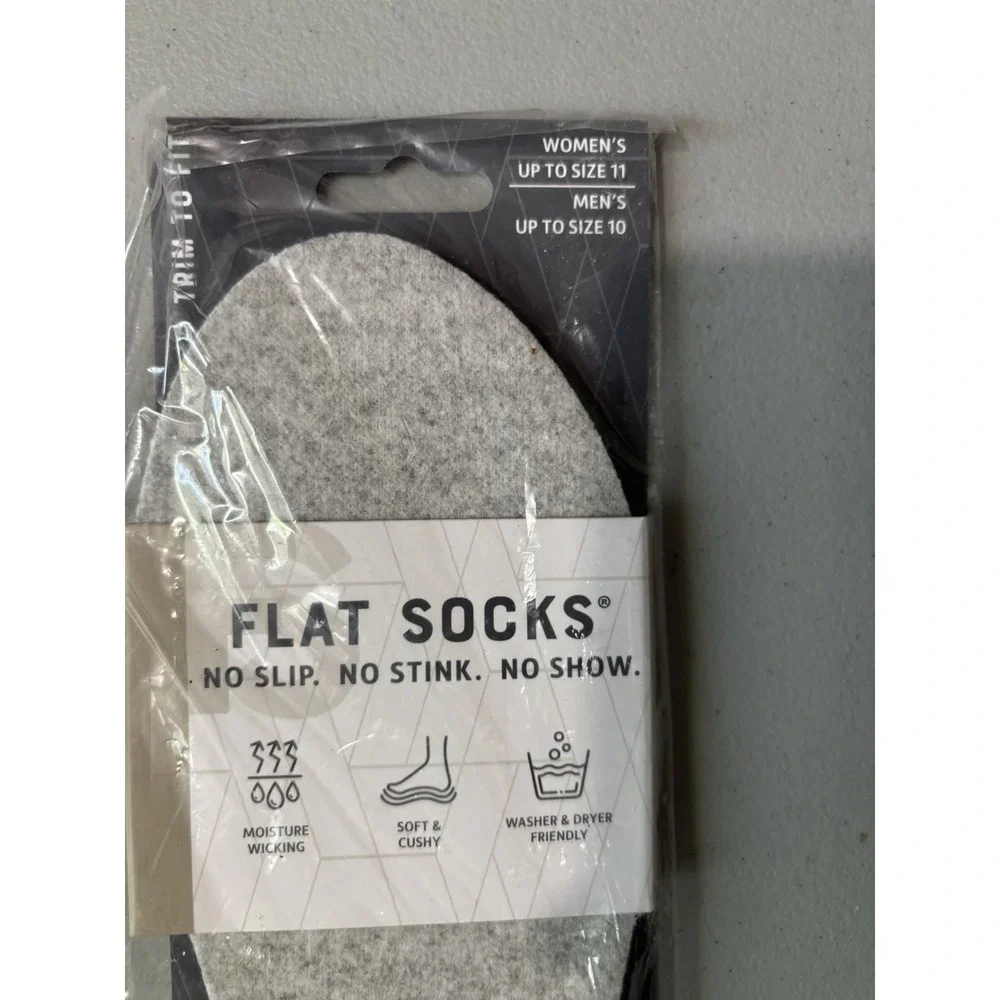 Foot Petals Women's Microwool Flat Socks Shoe Liner 2 Pairs Trim-to-Fit NWT